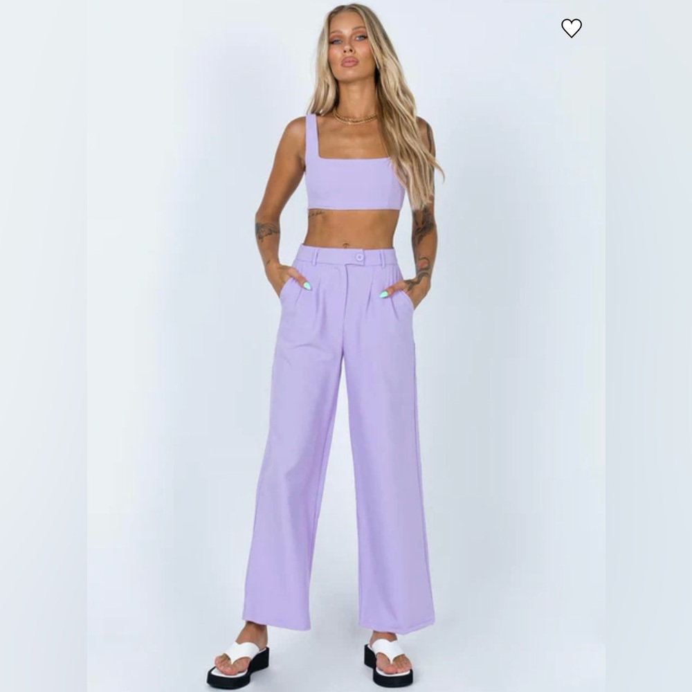Princess Polly Lavender Pants with Crop Tank